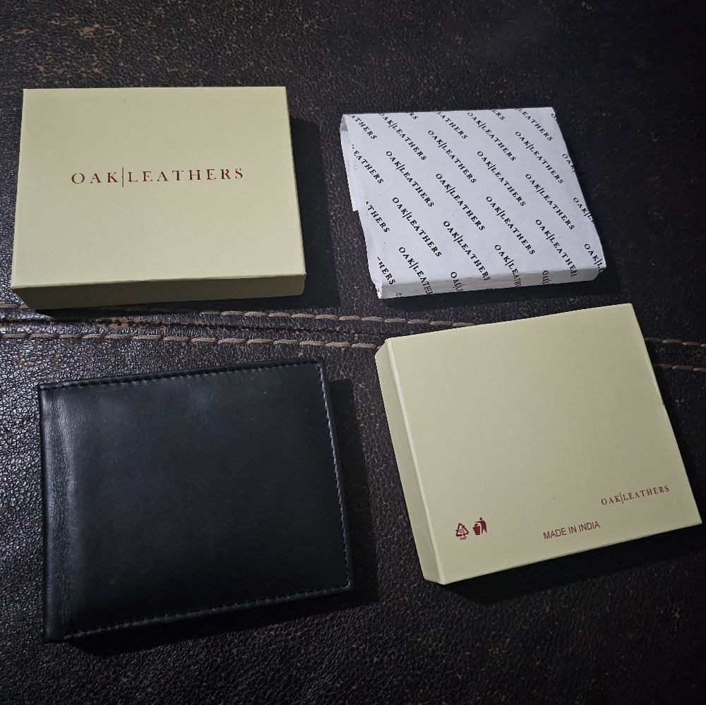 Oak Leathers Men's Black Wallet